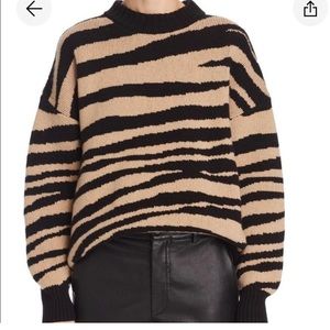 Anine Bing Cheyenne Zebra Cashmere Sweater